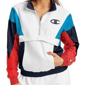 Champion Women's Colorblock Half-Zip Top size medium